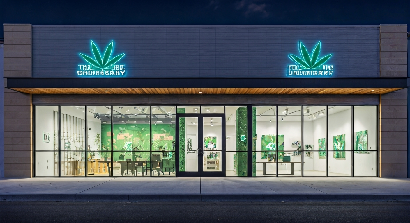 modern cannabis dispensary storefront